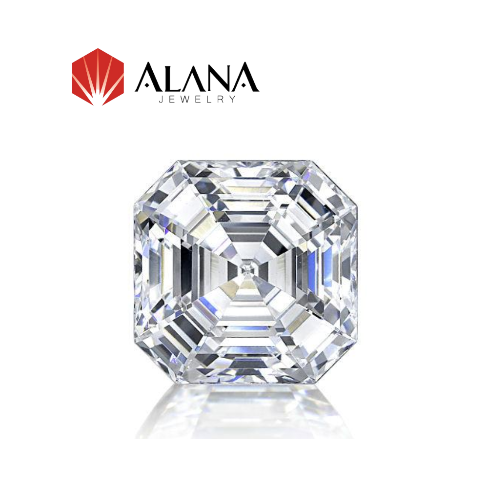 Kim cương Moissanite Asscher Độ sạch D/FL