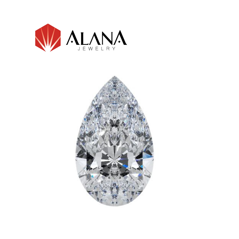 Kim cương Moissanite Pear Độ sạch D/FL