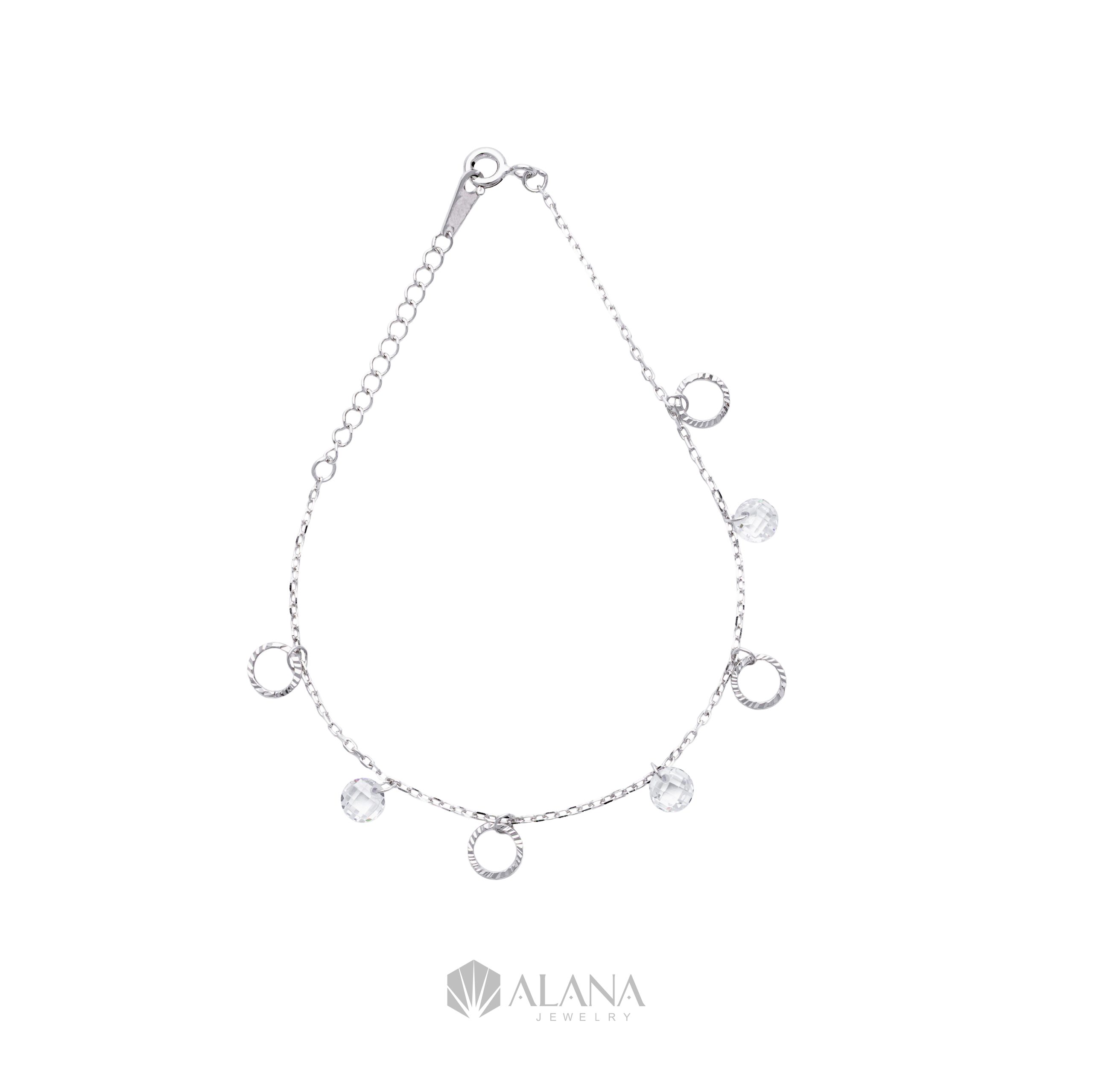 Lắc Tay Mix Mặt Thiết Kế Bạc 925 Xi Vàng Hồng - BRWS001