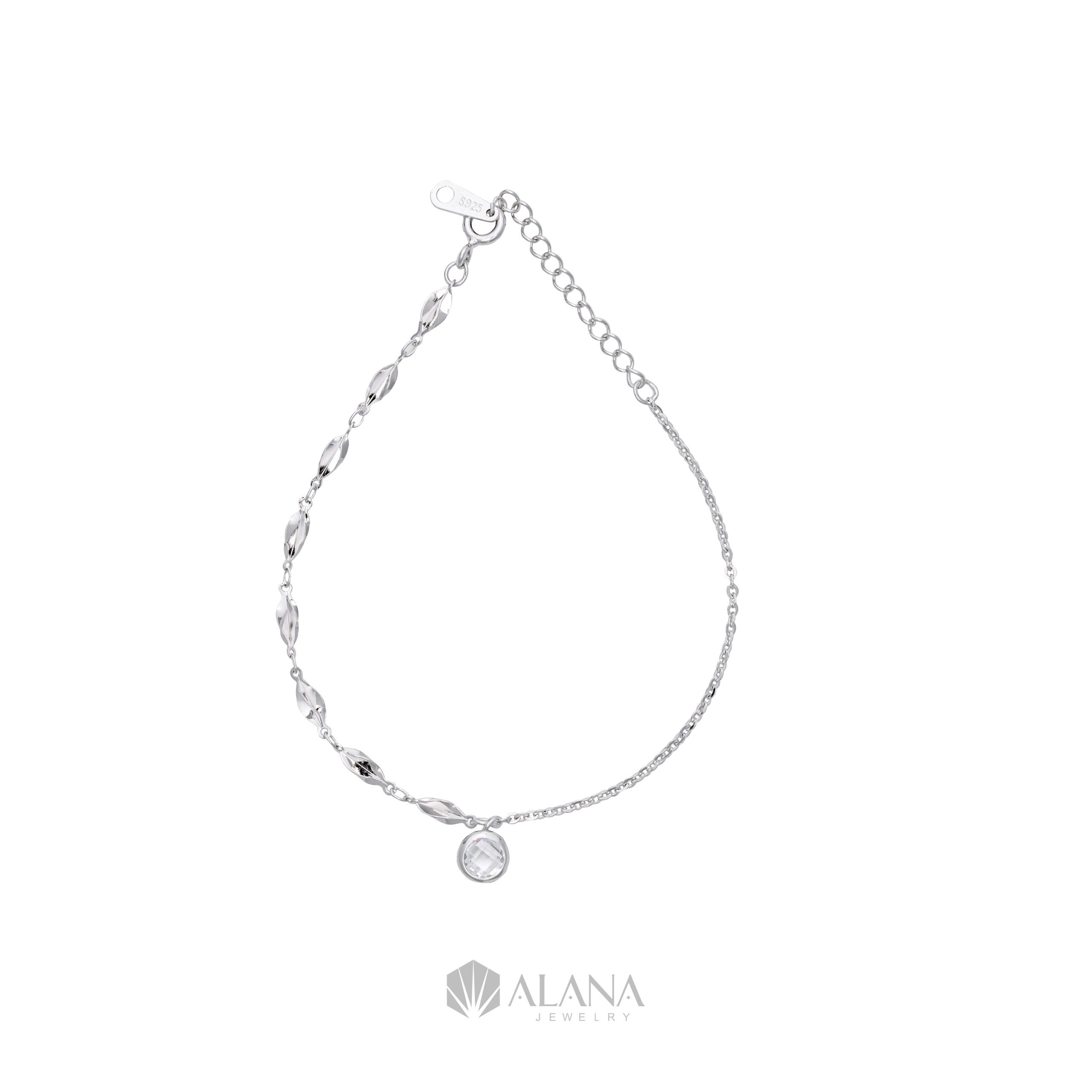 Lắc Tay Mix Ổ Tròn Bạc 925 Xi Vàng Hồng - BRWS003