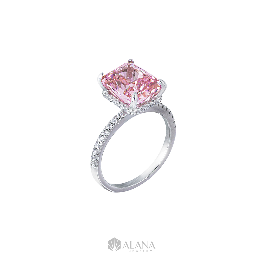 Nhẫn Radiant Hồng Xoàn Nam Phi - RWS090002