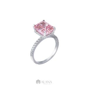 Nhẫn Radiant Hồng Xoàn Nam Phi - RWS010001