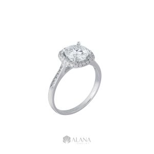 Nhẫn Vuông Đính Moissanite - RWS080011