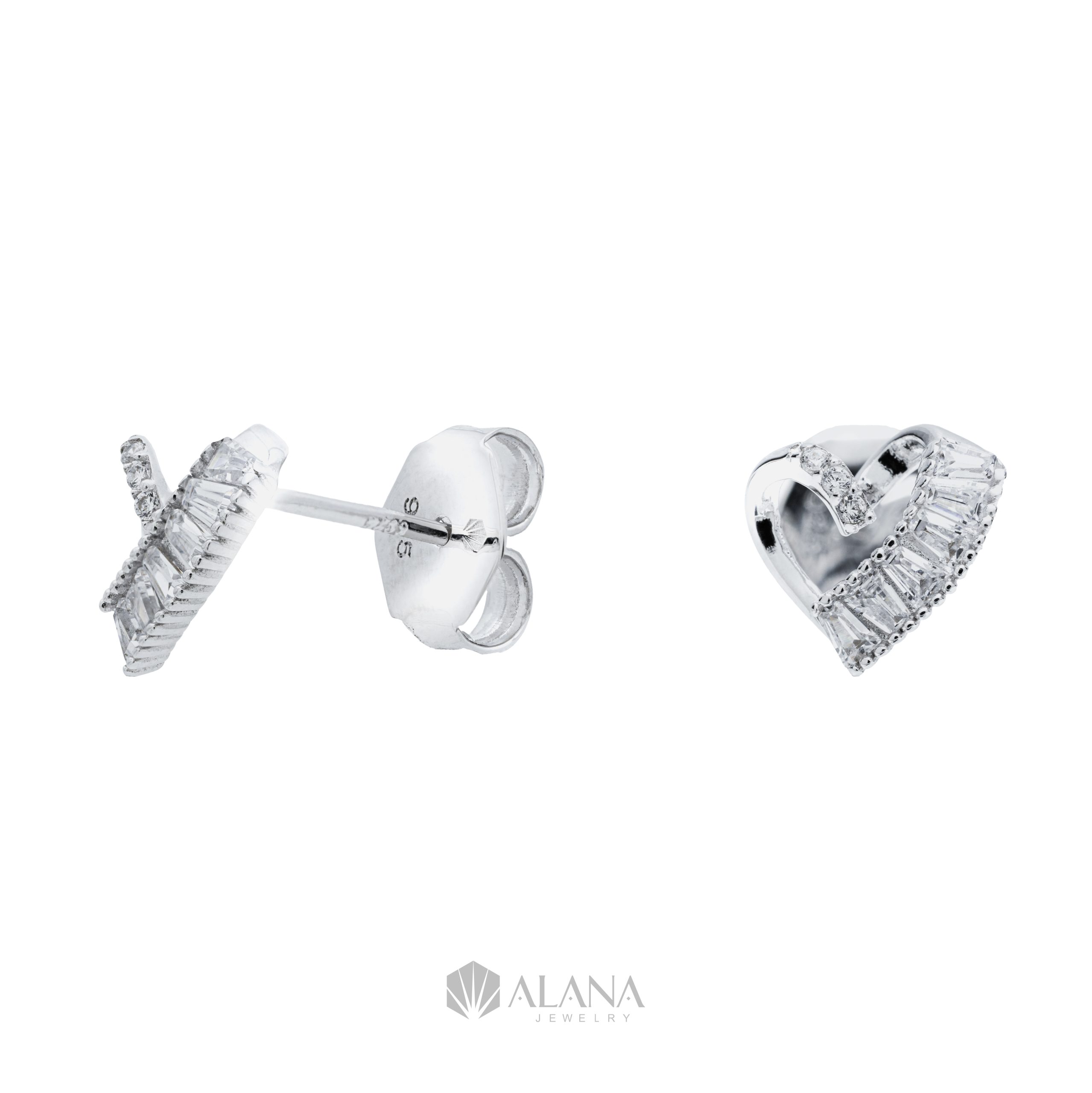 Bông Tai Hình Tim Thiết Kế Đính Đá CZ - EWS012 - Ảnh 4