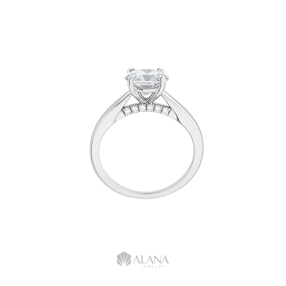 Nhẫn Oval Đính Moissanite Chủ 7x9 - RWS090014 - Ảnh 4