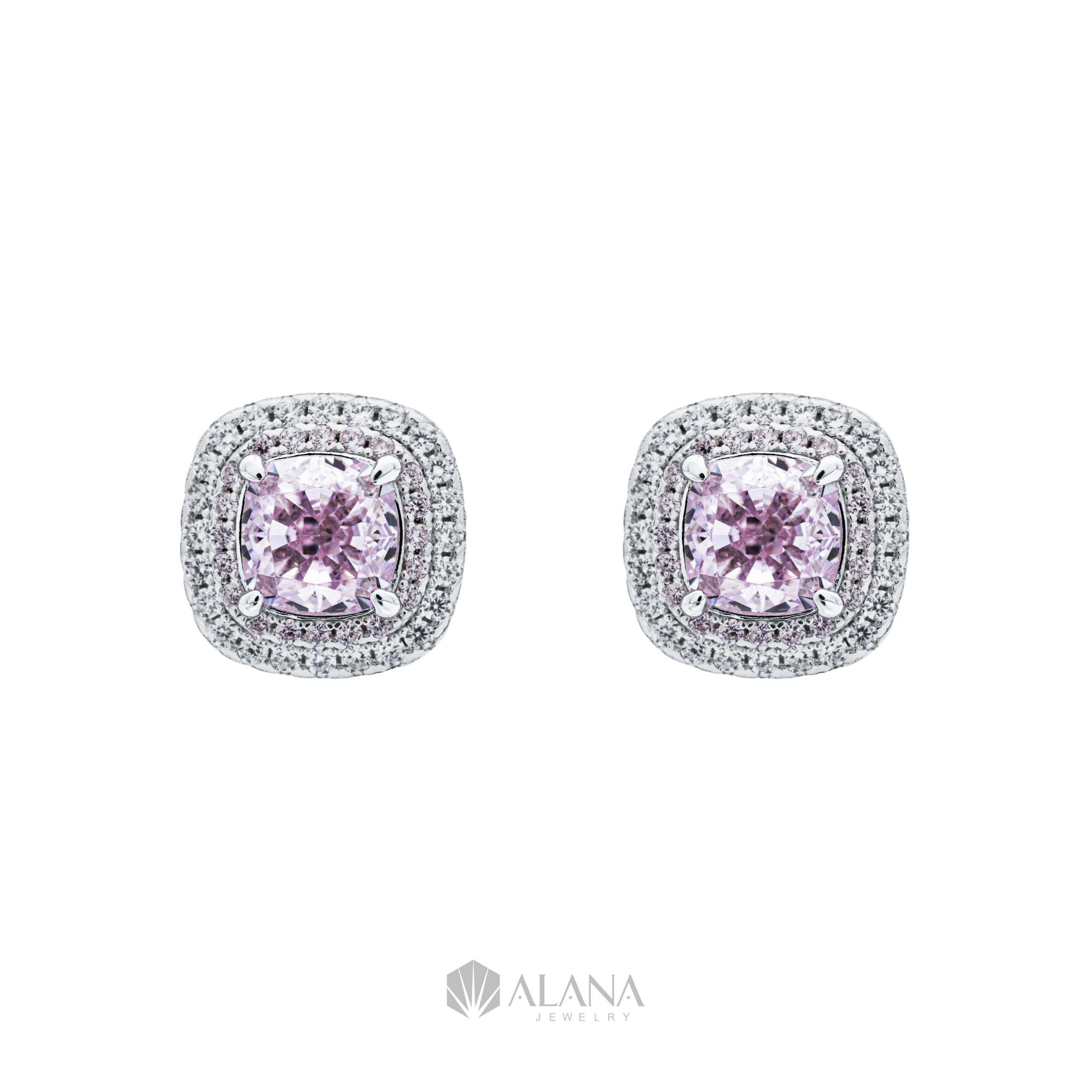 Bông Tai Hình Cushion Hồng Xoàn Nam Phi - EWS060008 - Ảnh 5