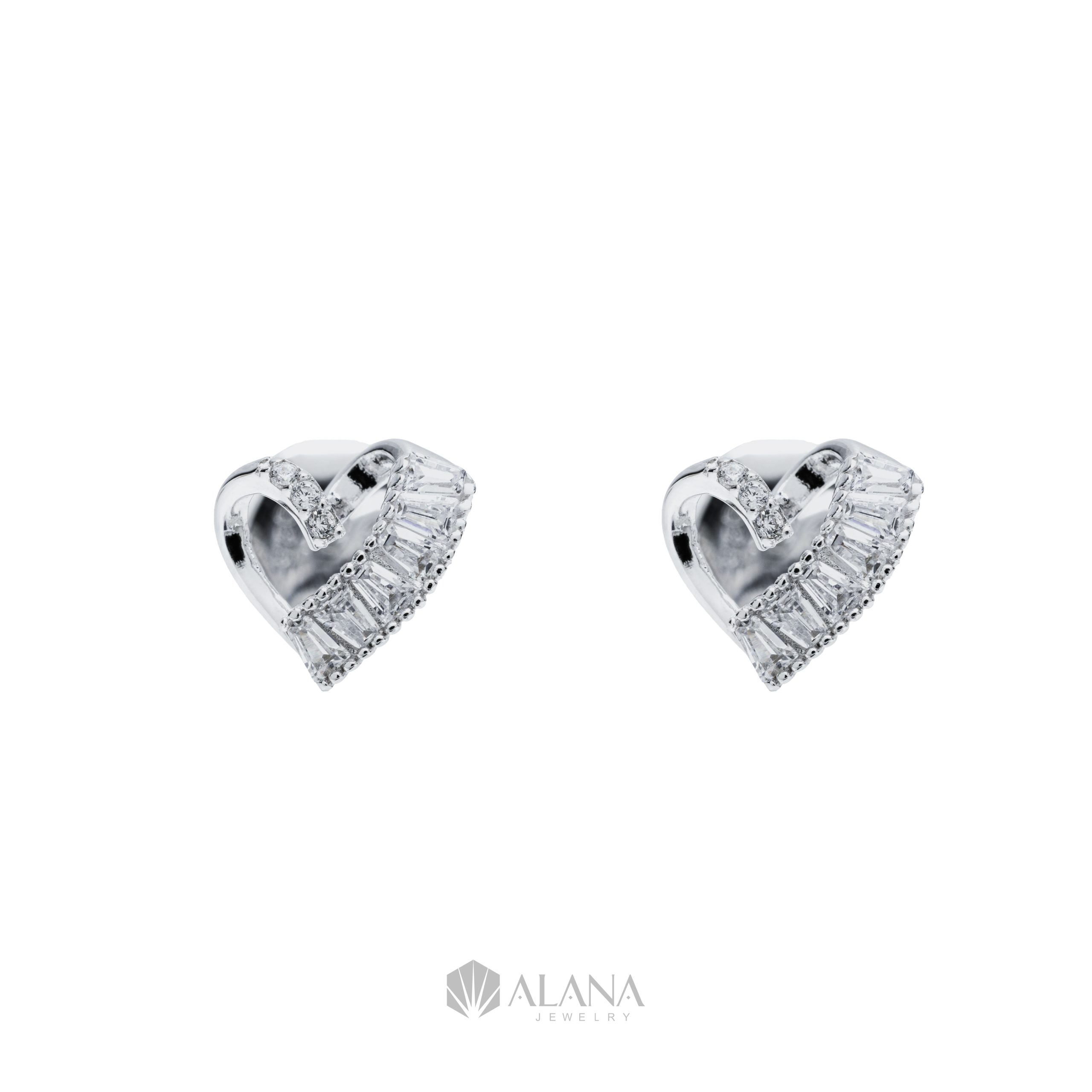 Bông Tai Hình Tim Thiết Kế Đính Đá CZ - EWS012 - Ảnh 5