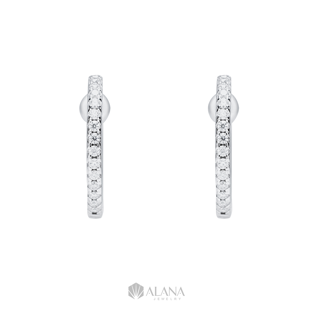 Bông Tai Thiết Kế Kết Đá Tấm Moissanite - EWS011 - Ảnh 5