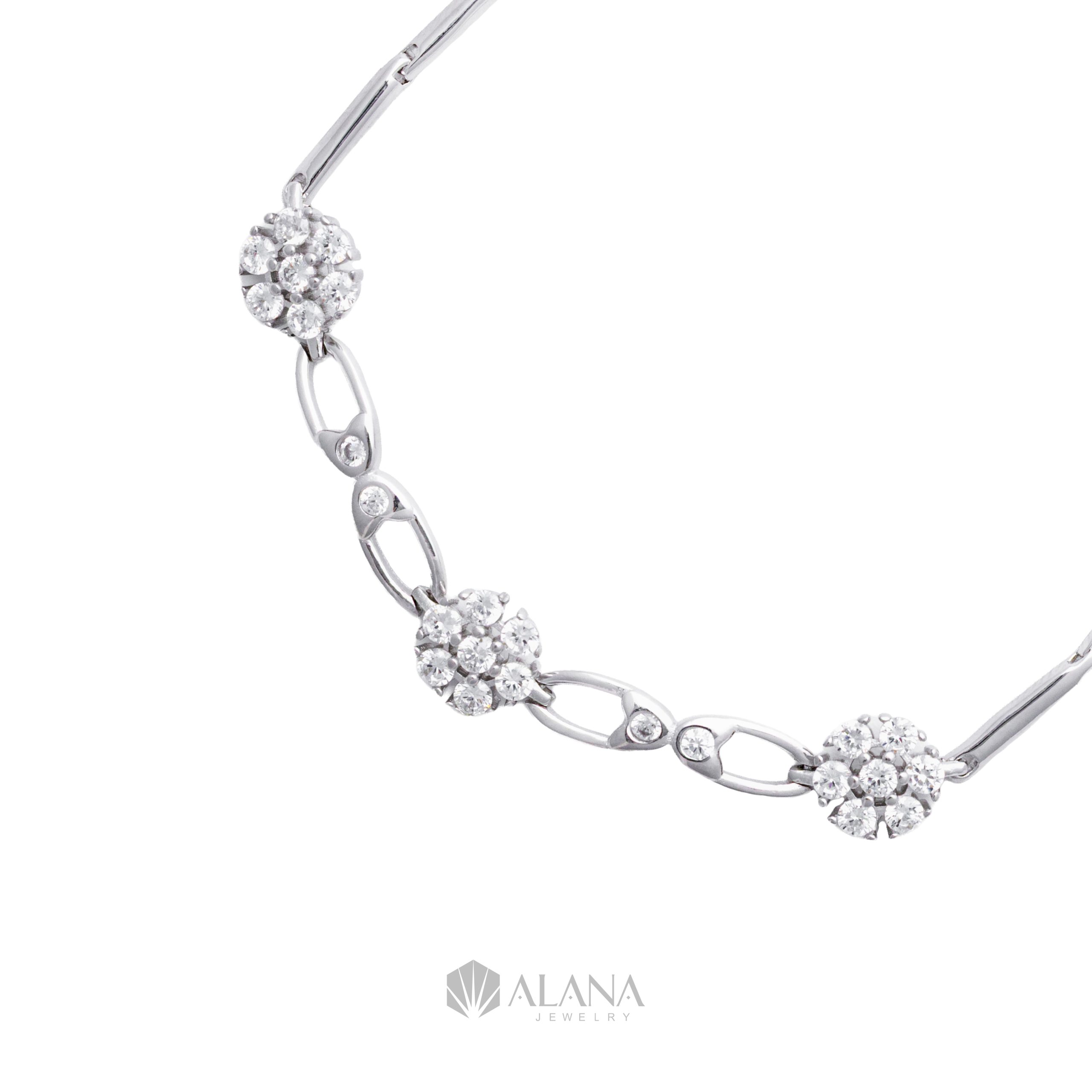 Lắc Tay Mix Mặt Hoa Kết Thiết Kế Bạc 925 - BRWS002 - Ảnh 5