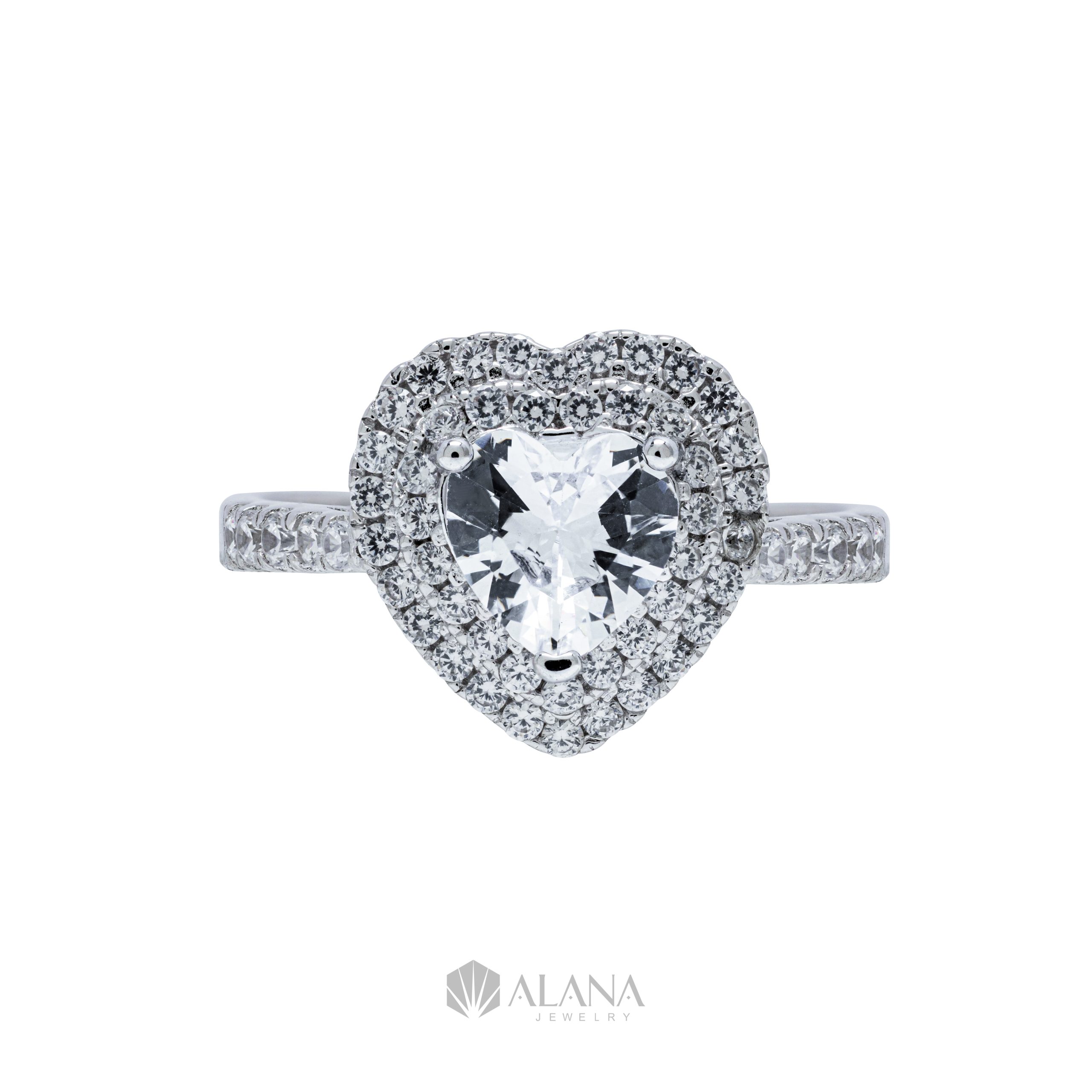 Nhẫn Tim Vàng Xoàn Nam Phi Đai Đính Cz - RWS060027 - Ảnh 5