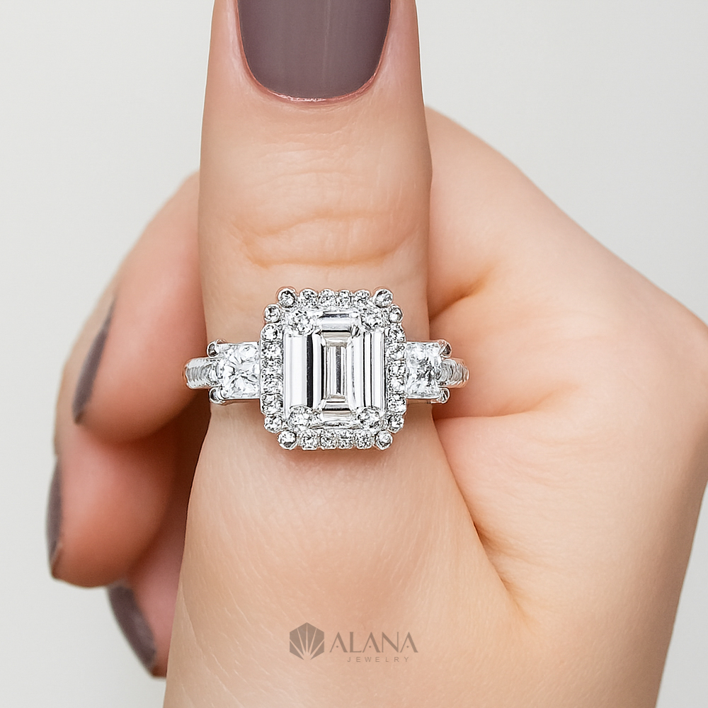 Nhẫn Chữ Nhật Đai Đính CZ - RWS080016 - Ảnh 6