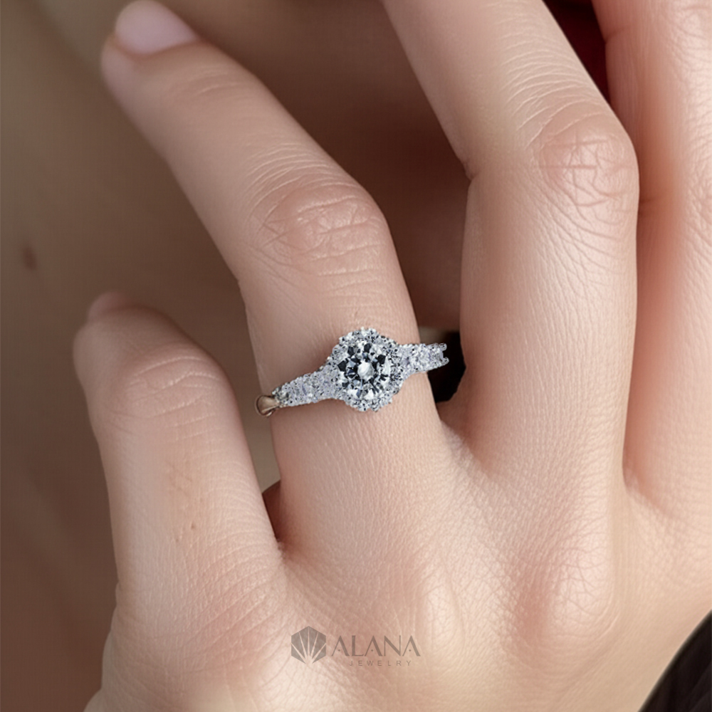 Nhẫn Hoa Đính CZ Chủ 6.5mm - RWS065020 - Ảnh 6