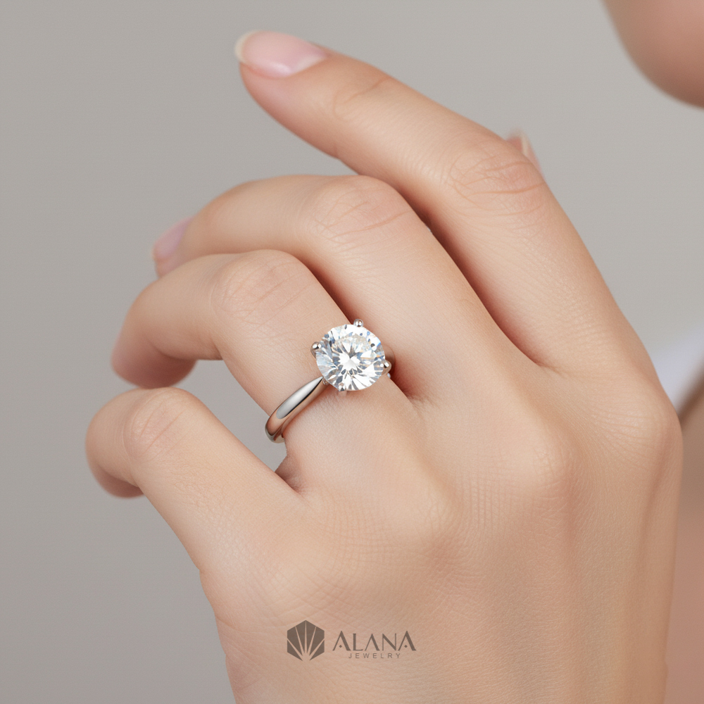 Moissanite Tròn Trắng 7.2mm (GRA) - SP338 - Ảnh 2