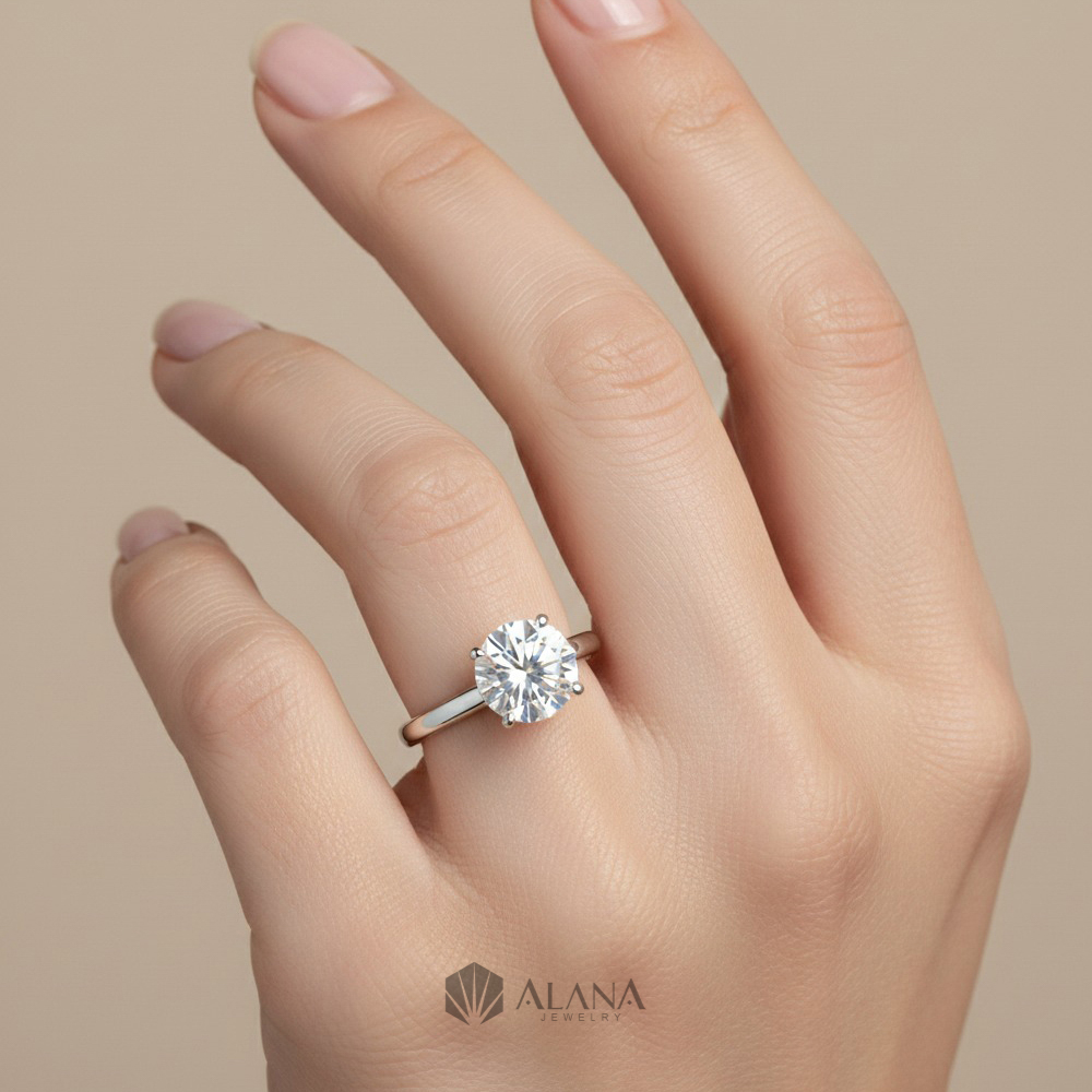 Moissanite Tròn Trắng 7.5mm - SP467 - Ảnh 2