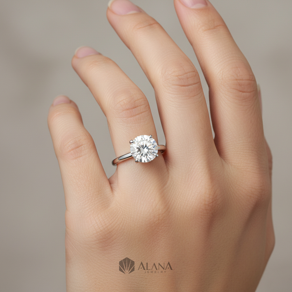 Moissanite Tròn Trắng 8.0mm (GRA) - SP518 - Ảnh 2