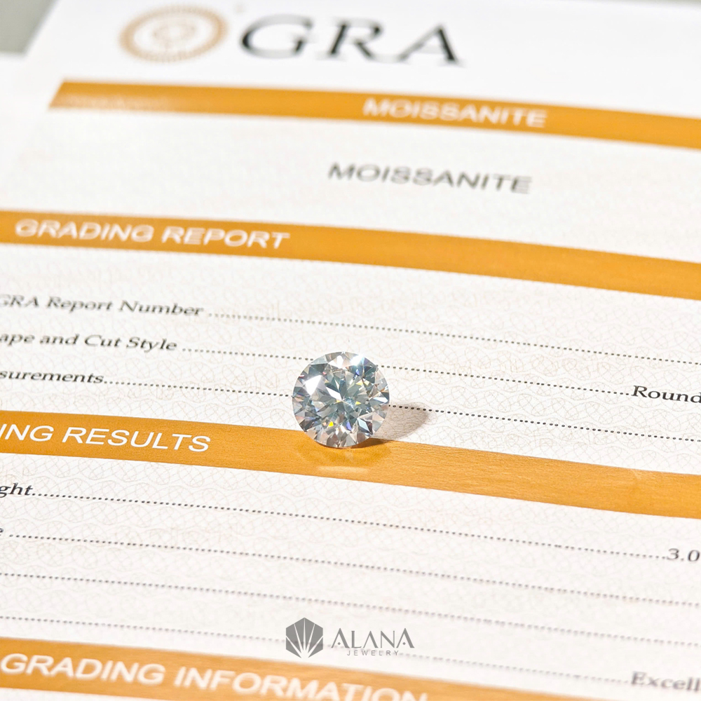 Moissanite Tròn Trắng Russia Cut 7.2mm (GRA) - SP005022 - Ảnh 2