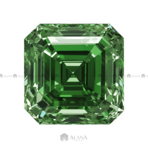 Moissanite asscher green