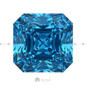 Xoan nam phi asscher light aquamarine g18