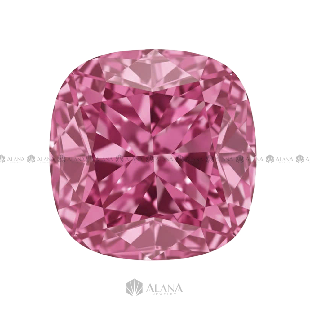 Xoàn Nam Phi Vuông Béo Hồng (H05) 10x10mm - SP202501709