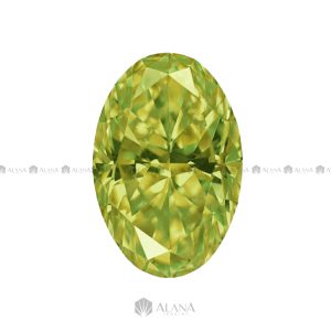 Xoàn Nam Phi Oval Xanh Táo (H13) 8x10mm - SP006081