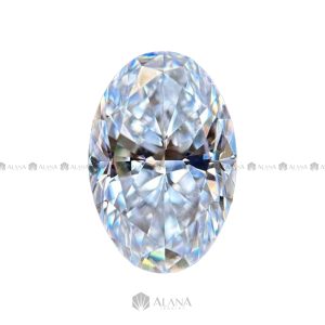 Xoàn Nam Phi Oval Trắng (L01) 12x14mm - SP006078