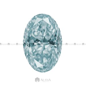 Xoàn Nam Phi Oval Xanh Nước Biển (G20) 12x14mm - SP034153