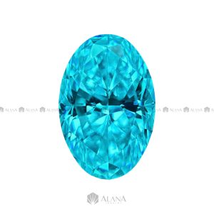 Xoàn Nam Phi Oval Xanh Nước Biển (G18) 12x16mm - SP005945