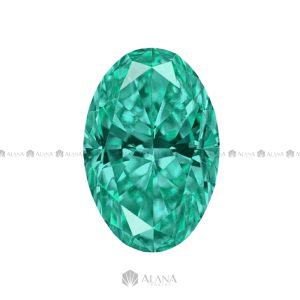 Xoàn Nam Phi Oval Xanh Ngọc (T16) 8x10mm - SP005930