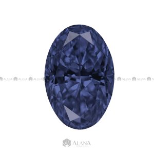 Xoàn Nam Phi Oval Xanh Dương (G23) 12x14mm - SP034156