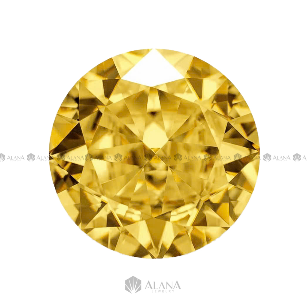 Xoàn Nam Phi Tròn Vàng (H09) 9.0mm - SP005348