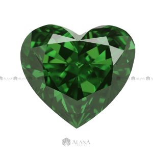Xoàn Nam Phi Tim Xanh Lá (G14) 10x10mm - SP033625