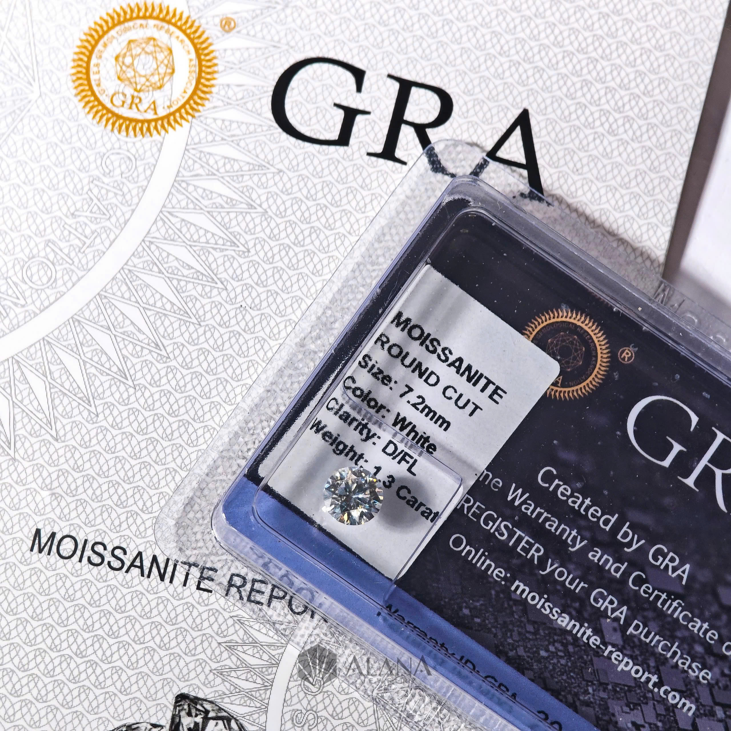 Moissanite Tròn Trắng 7.2mm (GRA) - SP338 - Ảnh 4