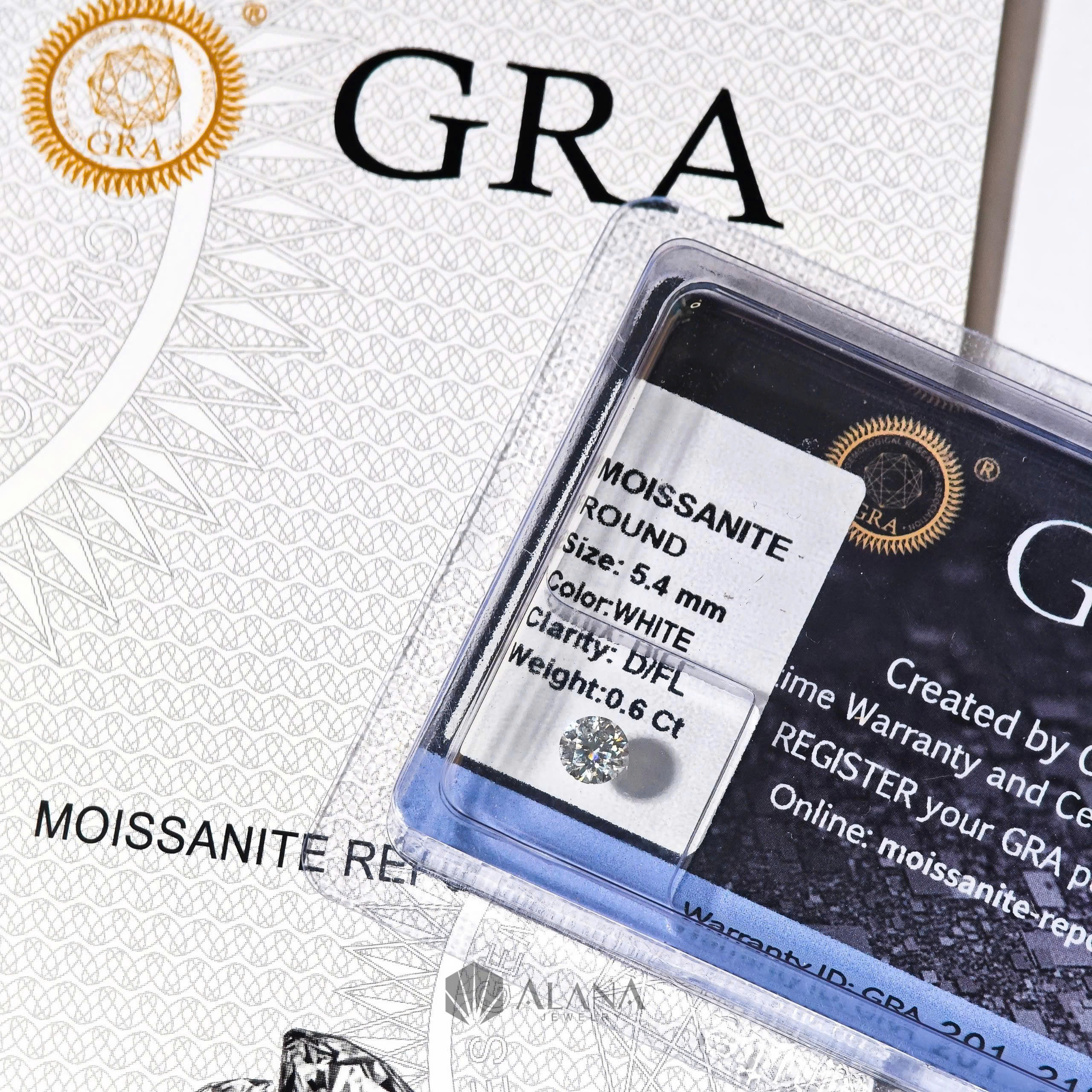 Moissanite Tròn Trắng 5.4mm - SP480 - Ảnh 4