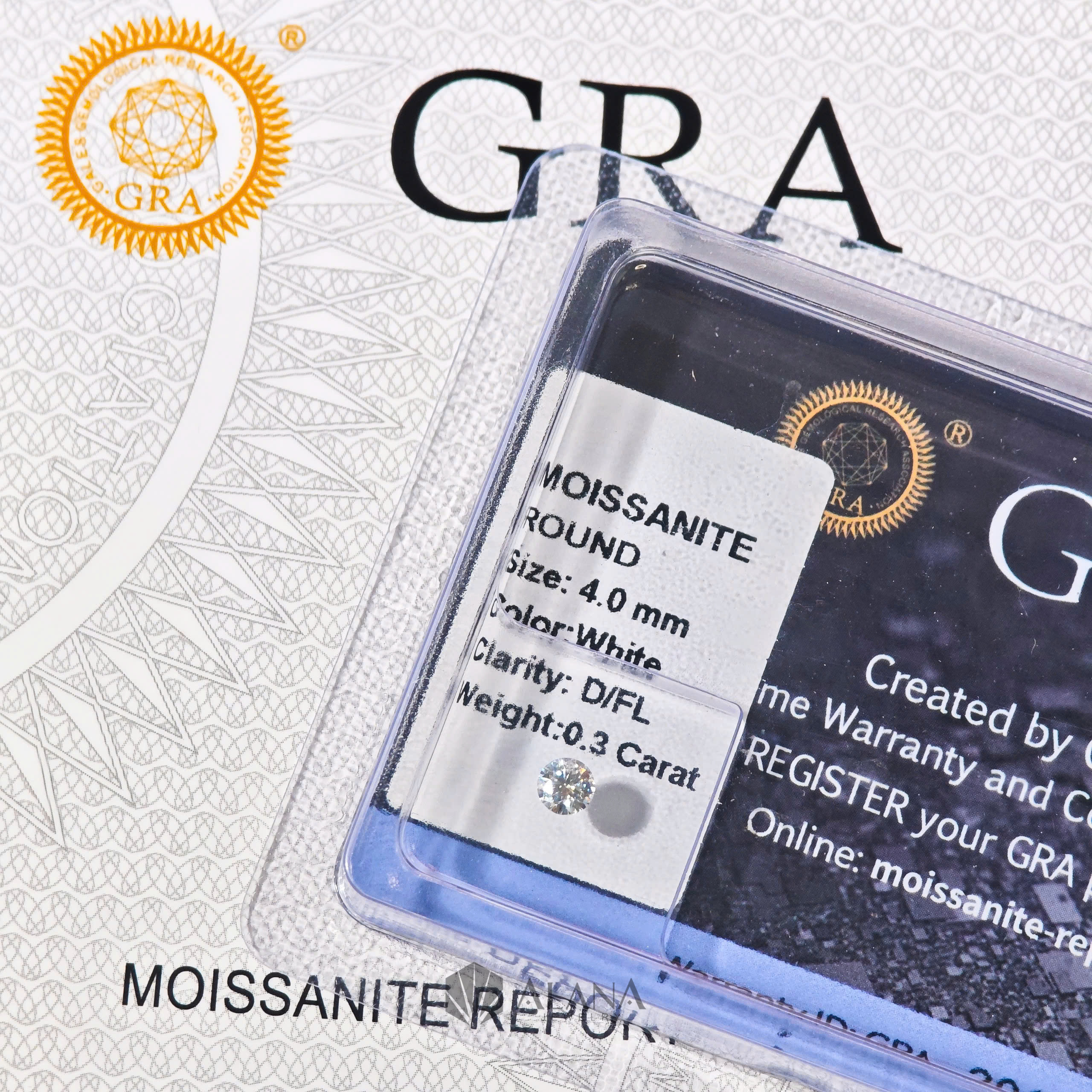 Moissanite Tròn Trắng 4.0mm - SP487 - Ảnh 4